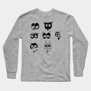 Funny design of eyes Long Sleeve T-Shirt